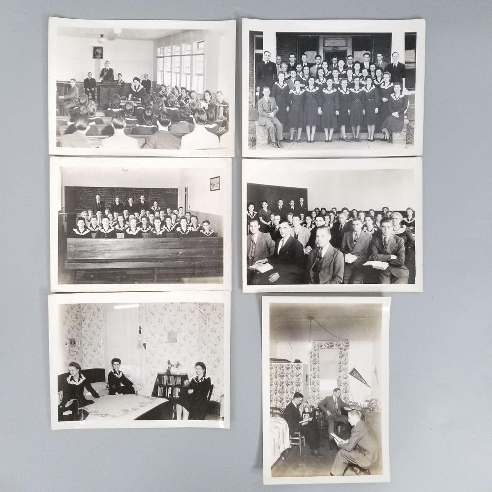 Vtg 1940s Black White Photos College Church Choir